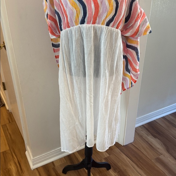Jude Connally Multicolor Wavy Stripe Dress with Orange Accents - Picture 10 of 11